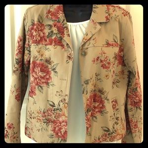 Talbots petite jacket with roses